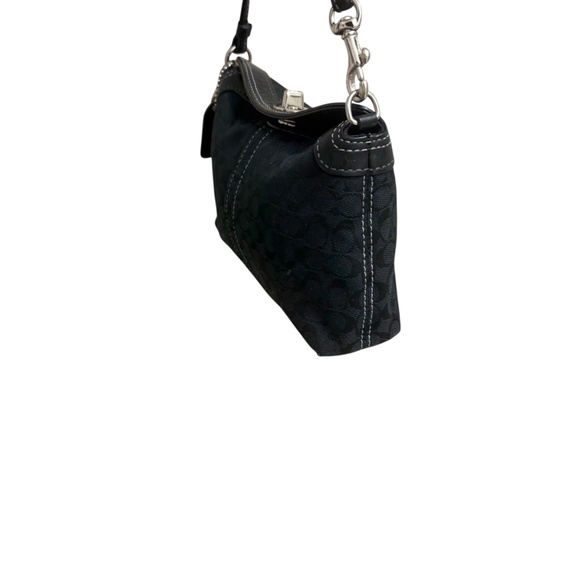 Coach vintage y2k black signature mini wristlet clutch bag - Picture 6 of 7